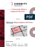 Cognity Kurs Excel - Excel Samouczek Błędy