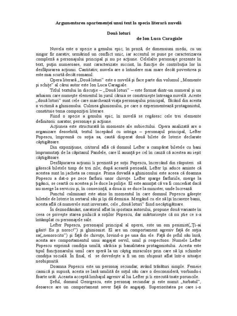 Rezumat 2 Loturi Doua loturi