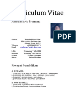 Curriculum Vitae: Andrean Dio Pramana