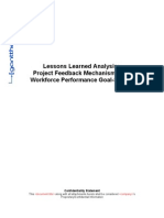 Lessons Learned Analysis Project Feedback Mechanisms and Workforce Performance Goal-Setting (Questionnaire - Template)
