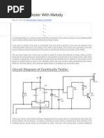 Continuity Tester With Melody