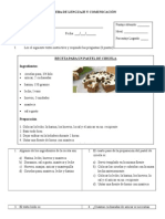 PRUEBA DE LENGUAJE Y COMUNICACIÓN Texto Instructivo