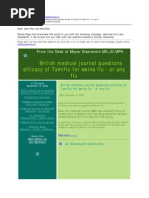 Download British medical journal questions efficacy of Tamiflu for swine flu - or any flu by Jean-Paul de Montral SN24228592 doc pdf