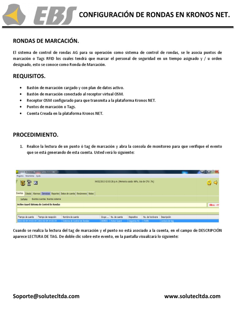 Configuración de Rondas en Kronos NET | PDF | Point and Click | Software