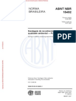 NBR 15.492 Sondagem de Reconhecimento para Fins de Qualidade Ambiental - Procedimentos PDF