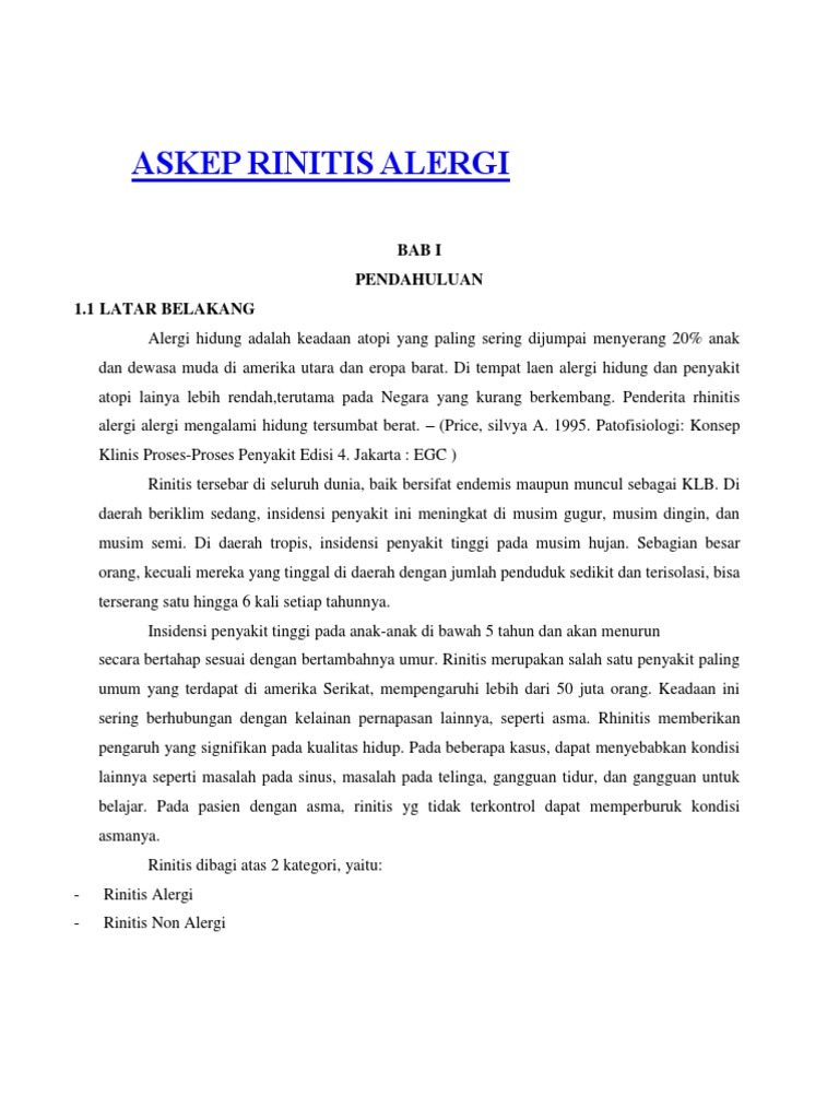 Panduan Lengkap Rinitis Alergi | PDF