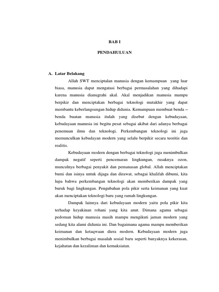 Implementasi Iman Dan Taqwa Dalam Kehidupan Modern