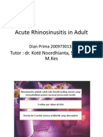 Acute Rhinosinusitis in Adults