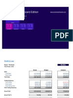 Excel Workbook - For Bullet and Gauge Charts