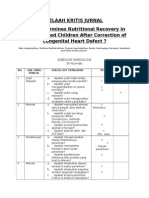 What Determines Nutritional Recoveryin Malnourished Children After Correction of CHD