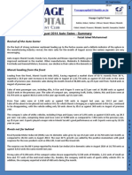 August 2014 Auto Sales - Summary: Revival of The Auto Sector