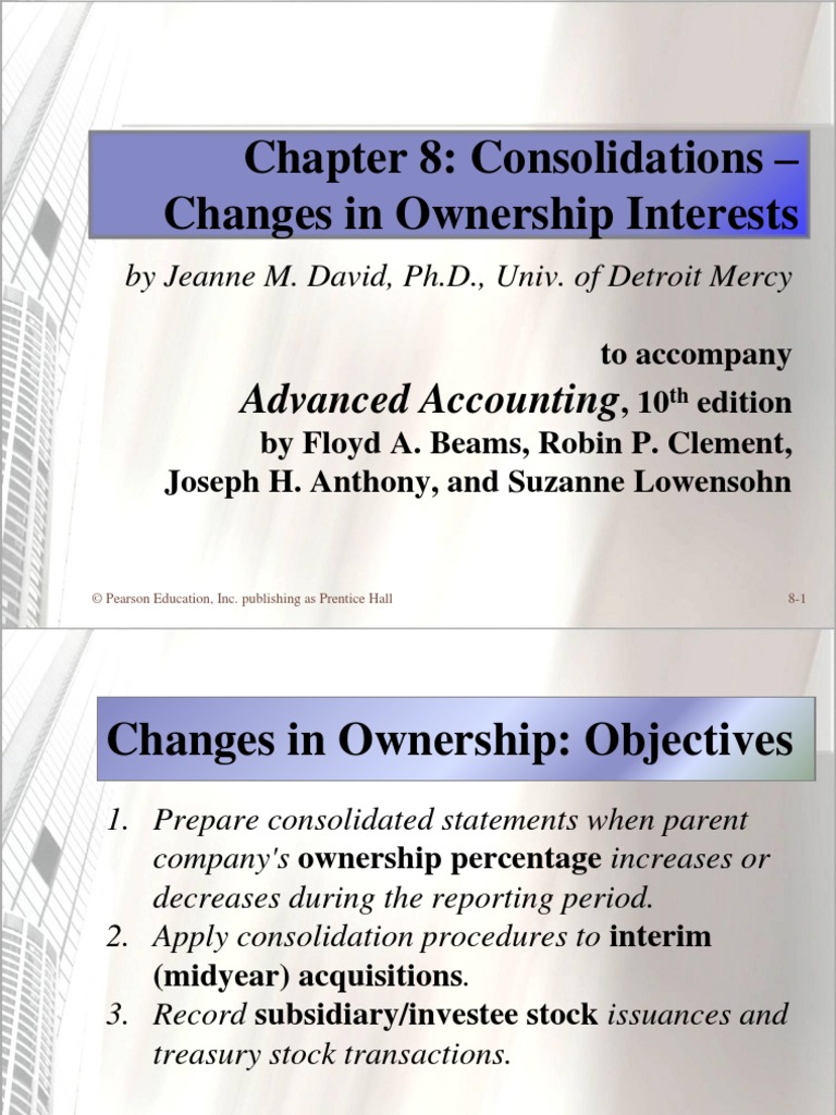 Beams10e - Ch08 Changes in Ownership Interest | PDF | Book Value ...