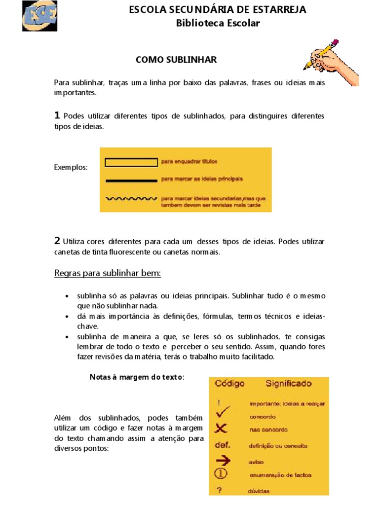 Como Sublinhar | PDF