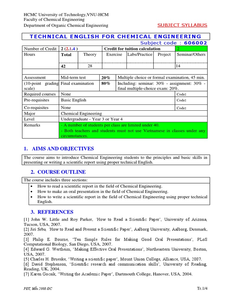 Technical English PDF | PDF | Homework | Test (Assessment)