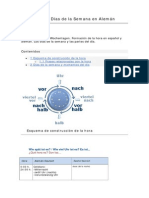 La Hora y Los Días de La Semana en Alemán