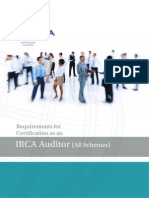 Irca Auditor Certification Requirements