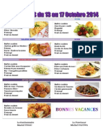 MENUS DU 13 Au 17 Octobre 2014 PDF