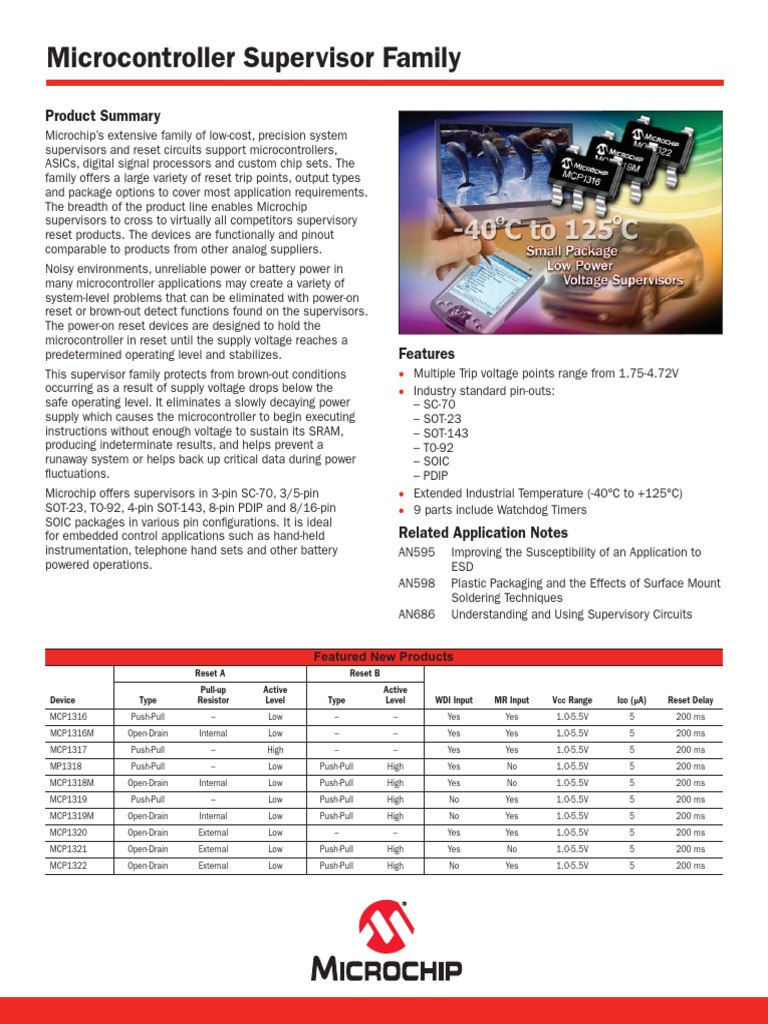 Microcontroller Supervisor Family PDF | PDF | Microcontroller ...