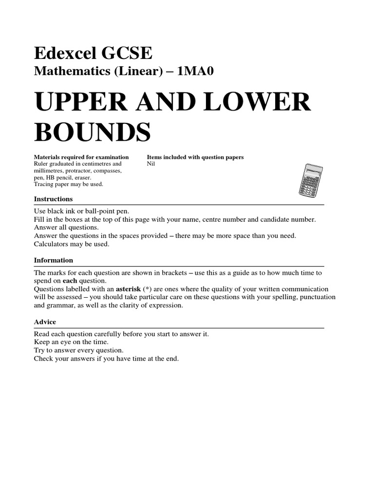 97 Upper and Lower Bounds | PDF | Area | Significant Figures