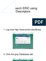 To Search ERIC Using Descriptors