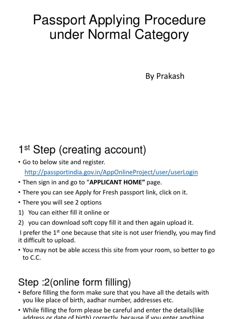 Passport Application Guide for Students | PDF | Identity Document ...