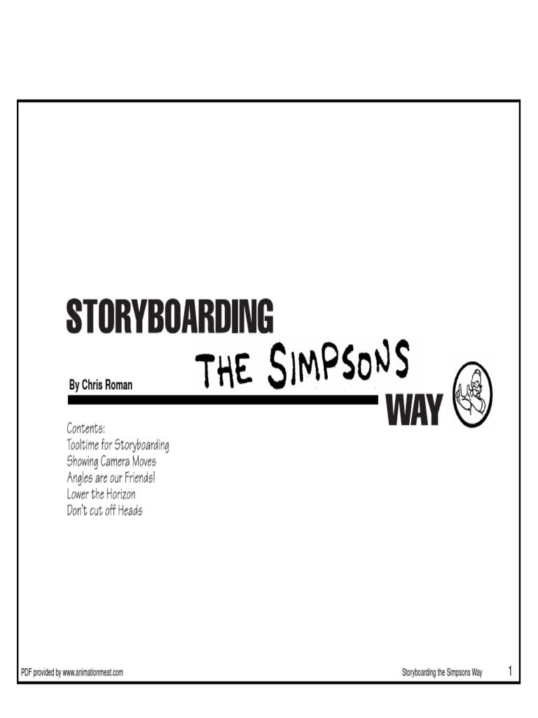 Storyboarding The Simpsons Explained | PDF