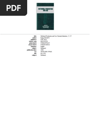 Methanol Production And Use Pdf Pdf Methanol Gasoline