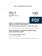 Itu-T: Characteristics of A Dispersion-Shifted Single-Mode Optical Fibre Cable