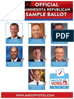 Republican Party of Minnesota 2014 Sample Ballot - General Election