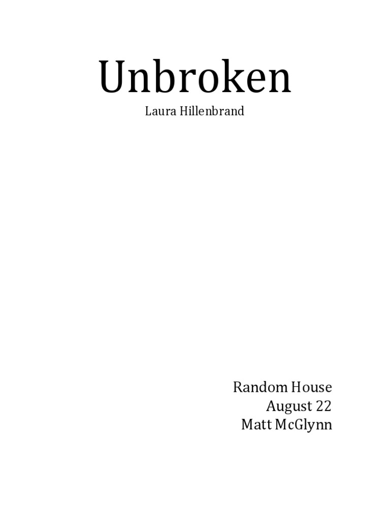 what is the thesis of unbroken