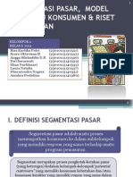 Segmentasi Pasar, Model Perilaku Konsumen & Riset