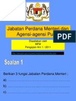 Jabatan Perdana Menteri Dan Agensi-Agensi Pusat