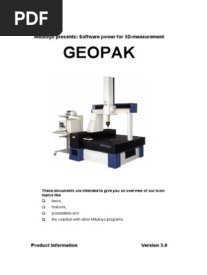 Geopak Cmm Manual