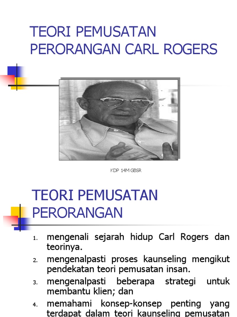 Teori Pemusatan Peorangan Carl Rogers Pdf
