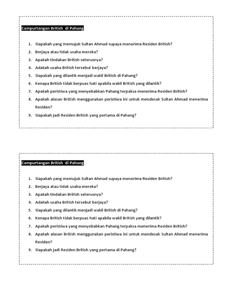 Sejarah British Di Pahang
