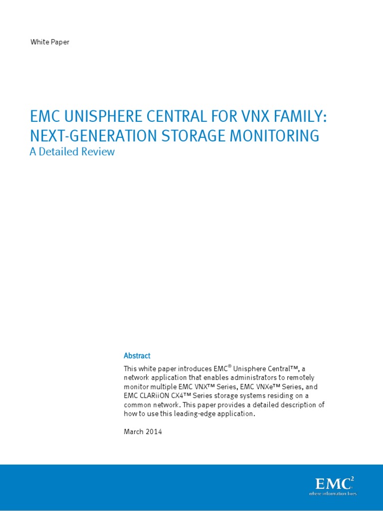 Docu38404 White Paper Unisphere Central For VNX Family Next Generation