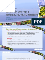 MAS127 How To Write A Documentary Script