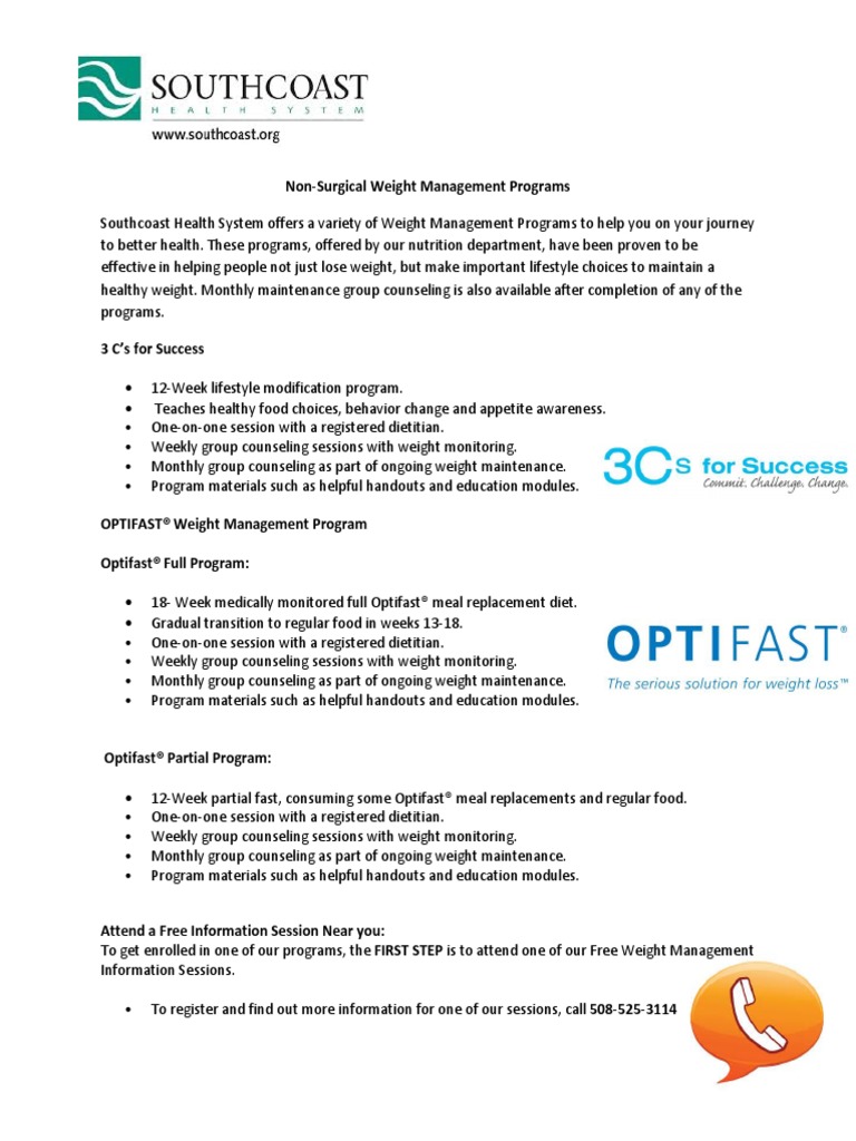 Weight Management Flyer | PDF | Dietitian | Nutrition