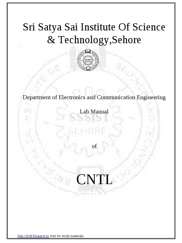 Cntl 5th Sem Pdf Electronic Filter Electrical Impedance