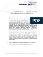 Normas, Recomendaciones y Certificaciones de Luminarias PDF