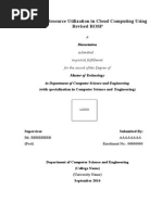 Efficient Resource Utilization in Cloud Computing Using Revised ROSP