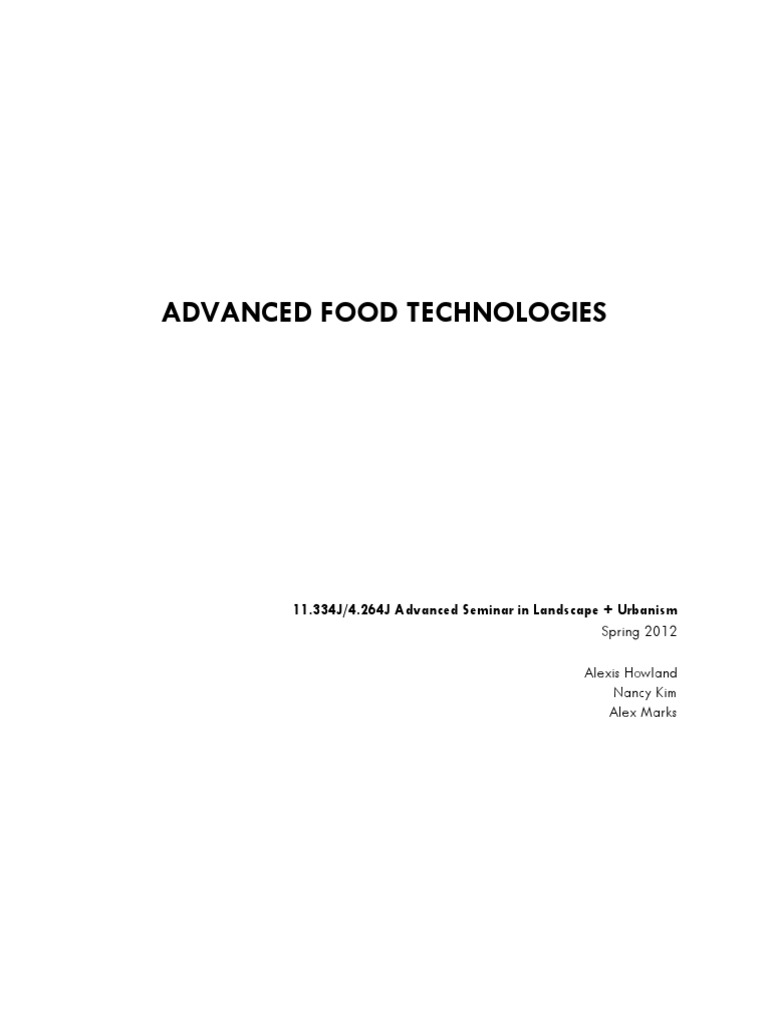 Adv Food Tech Final Paper | PDF