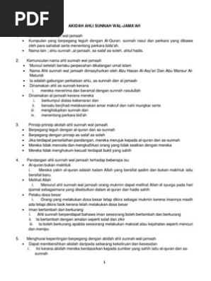 Akidah Ahli Sunnah Wal Jamaah Pdf
