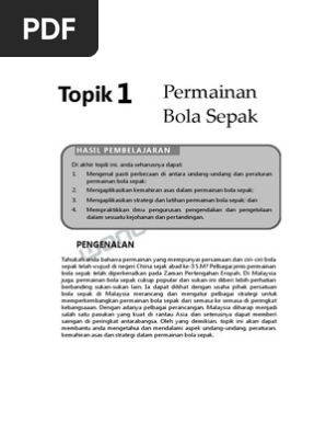 2 Menyatakan Aspek Aspek Keselamatan Dalam Permainan Bola Sepak 3 Meningkatkan Course Hero