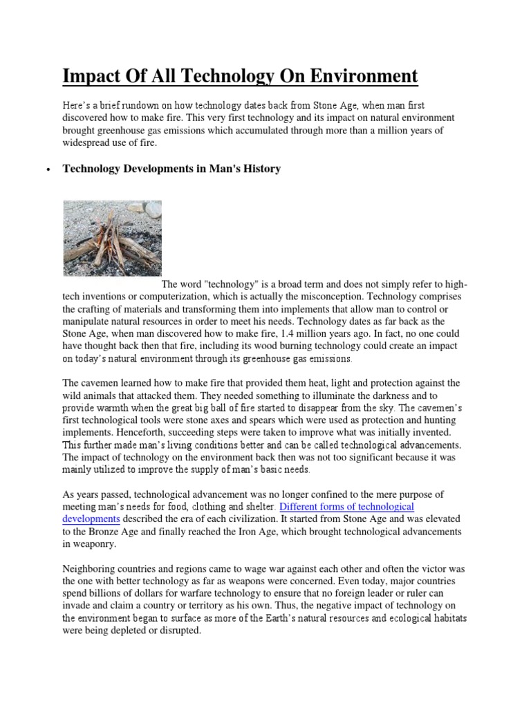 Impact of All Technology On Environment | PDF | Mining | Coal