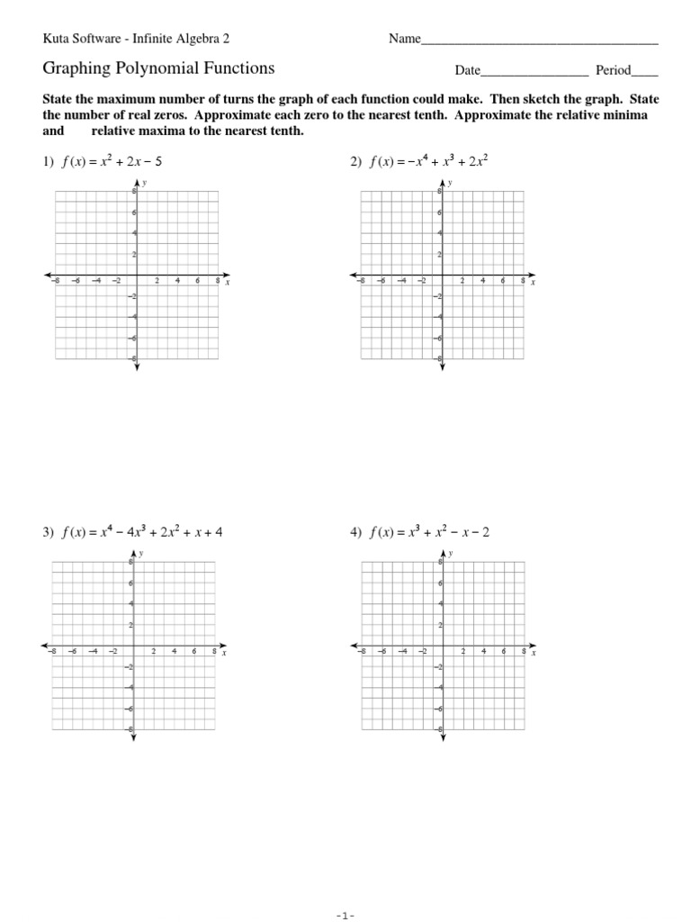 Graphing Polynomial Functions | PDF | Maxima And Minima | Zero Of A ...