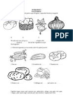 Worksheet 4th GR - Vegetables