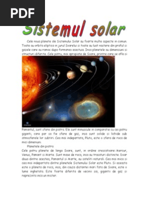 Cele Noua Planete Ale Sistemului Solar