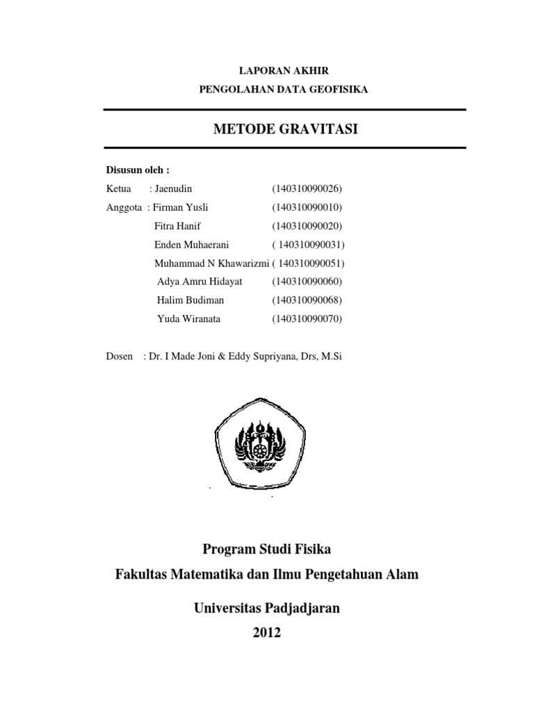 Metode Gravitasi | PDF