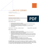 Rebecca Larsen CV